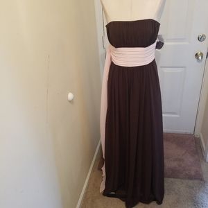 Brown and pink  formal dress